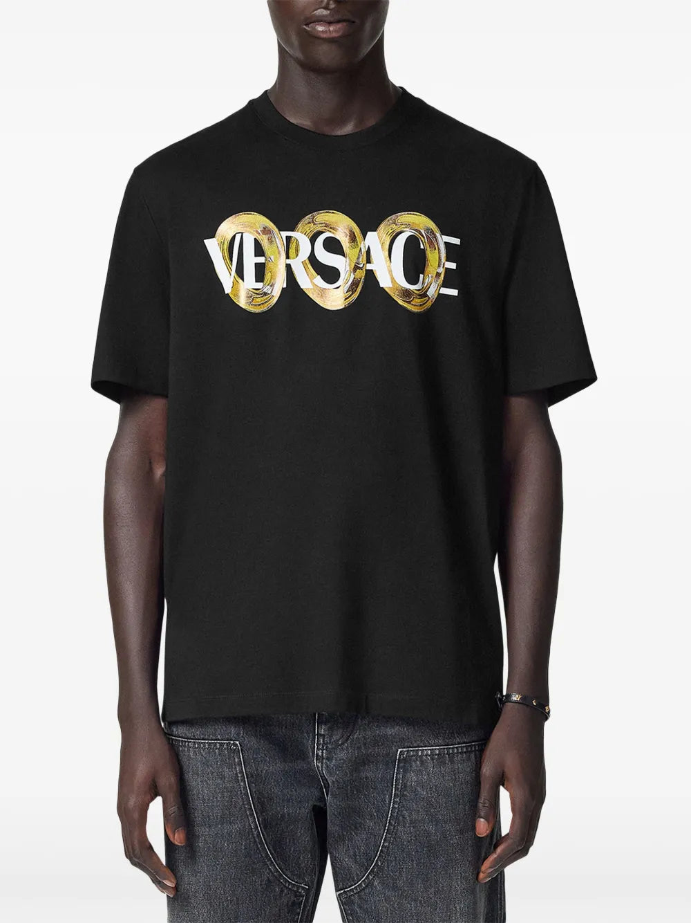 Black Maxi Chain Logo T-Shirt
