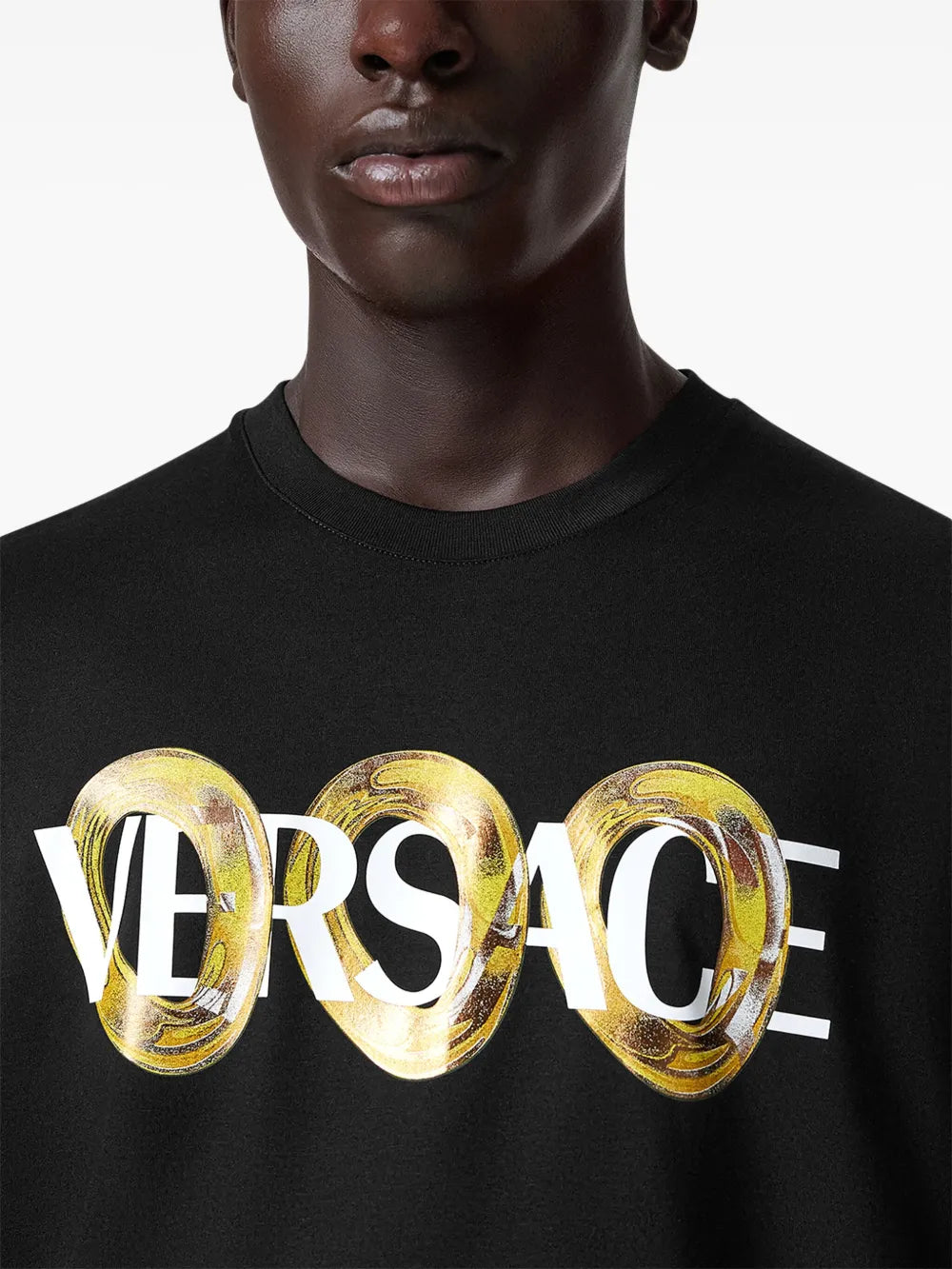 Black Maxi Chain Logo T-Shirt