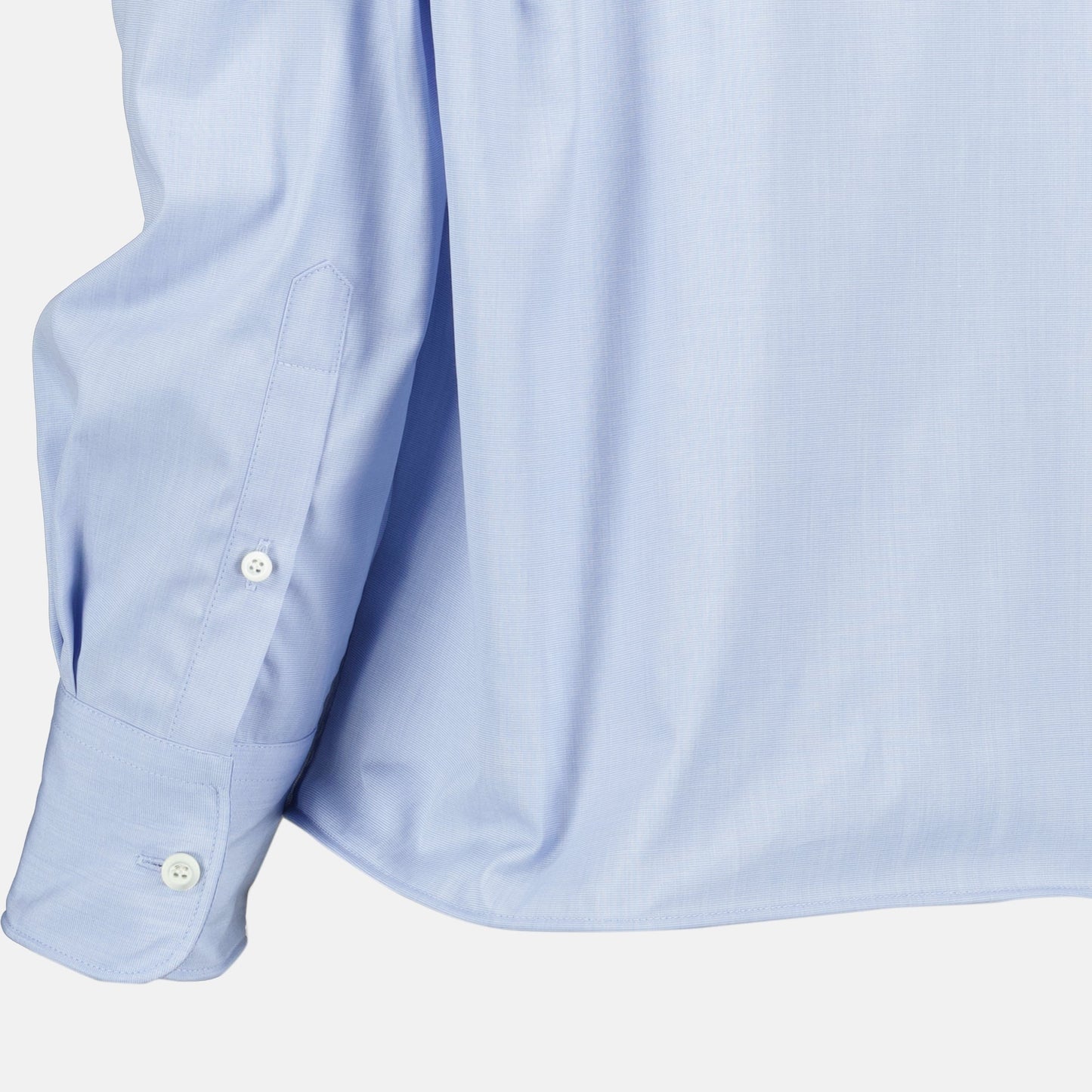 Light Blue Cropped Button Shirt