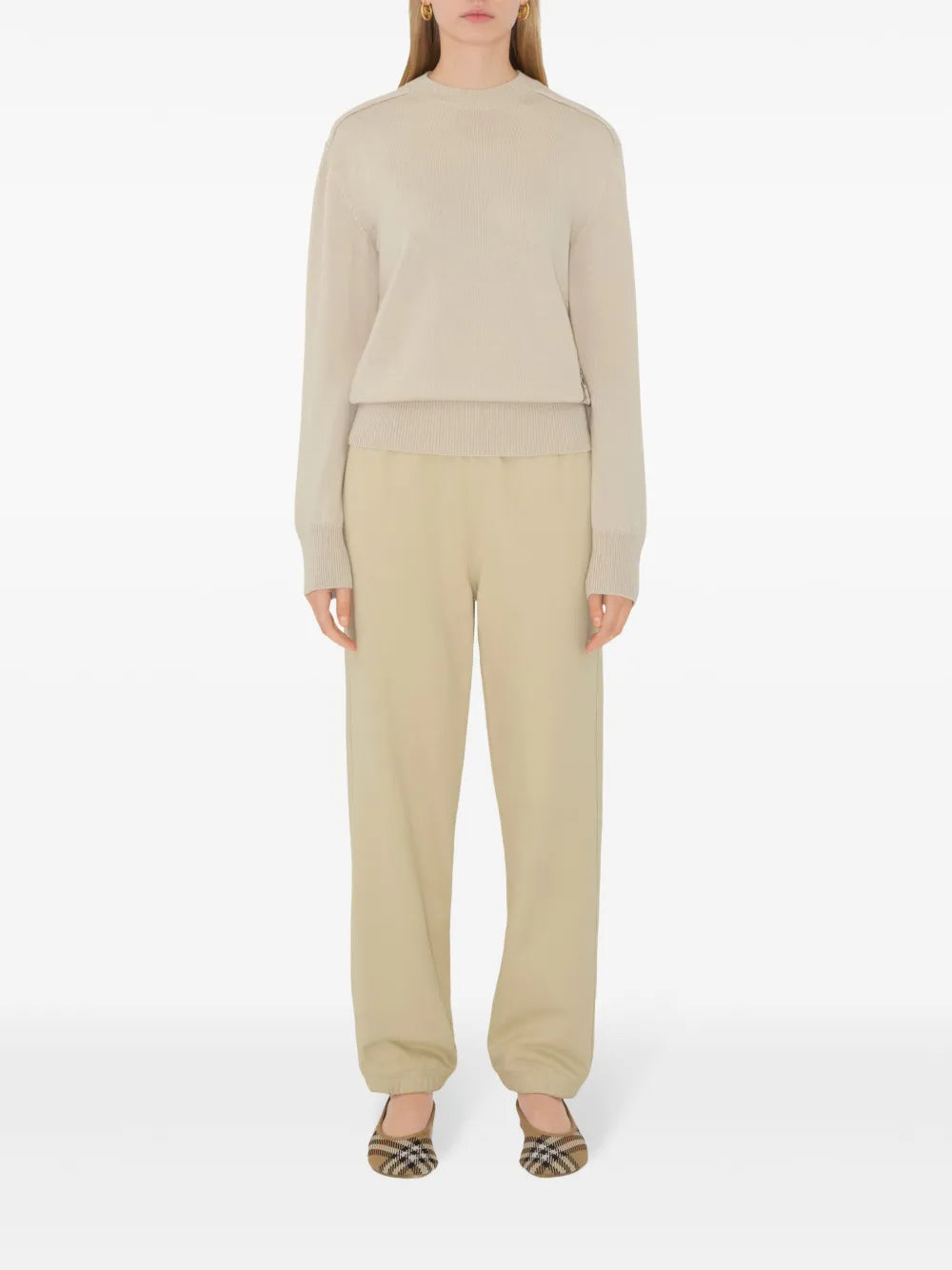 Cream Jogger Trousers