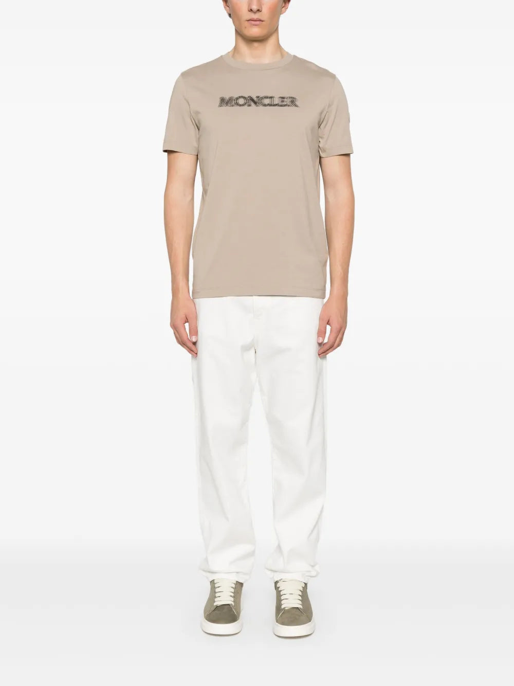 Beige Blurred Logo T-Shirt