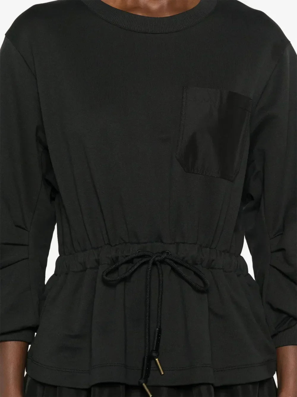 Drawstring Waist Peplum Mini Dress