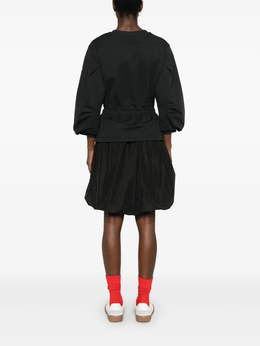Drawstring Waist Peplum Mini Dress