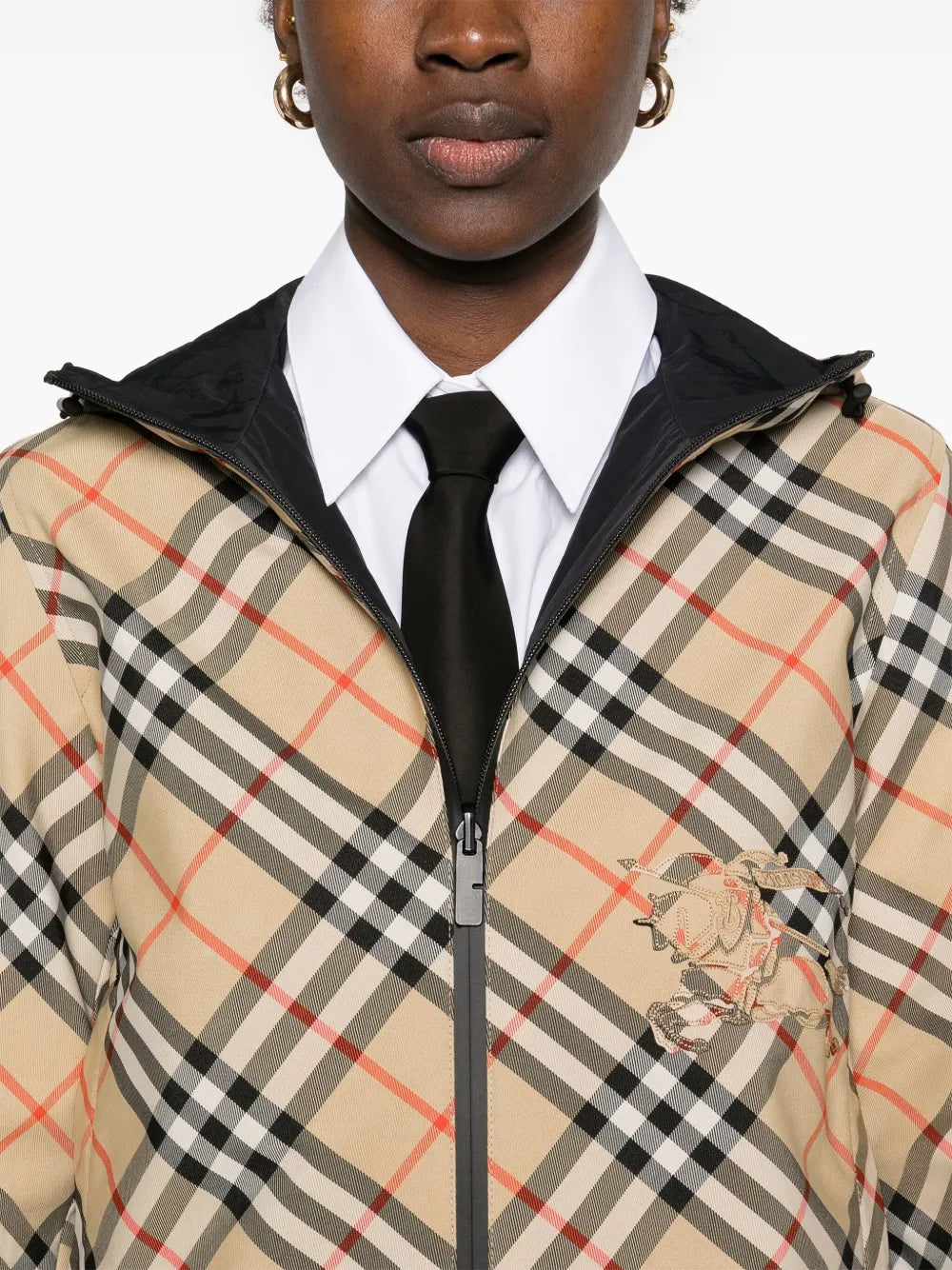 Vintage Check Hooded Jacket