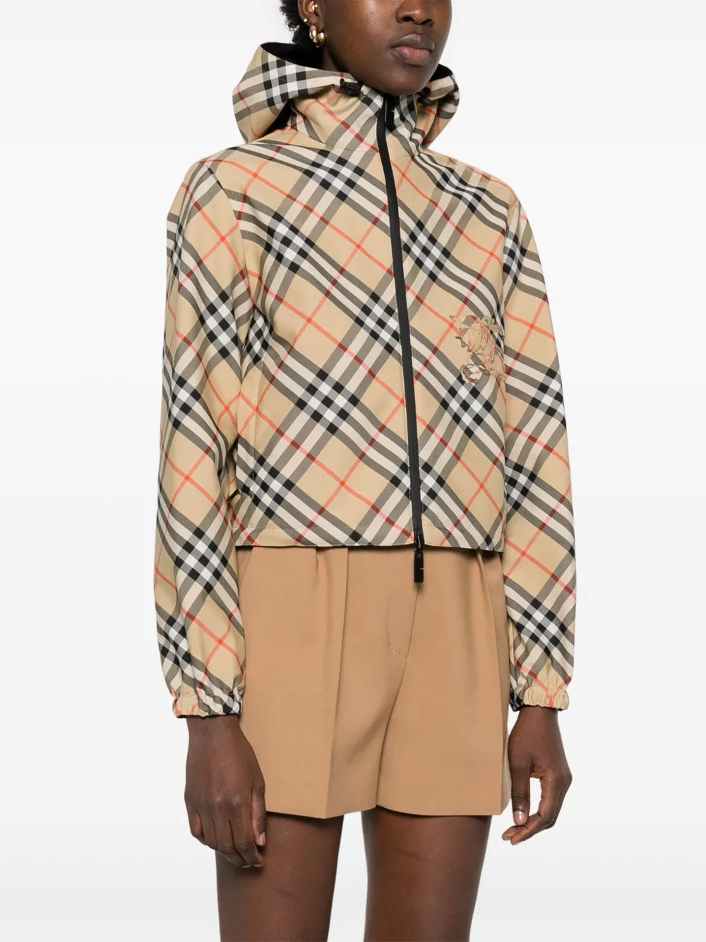 Vintage Check Hooded Jacket