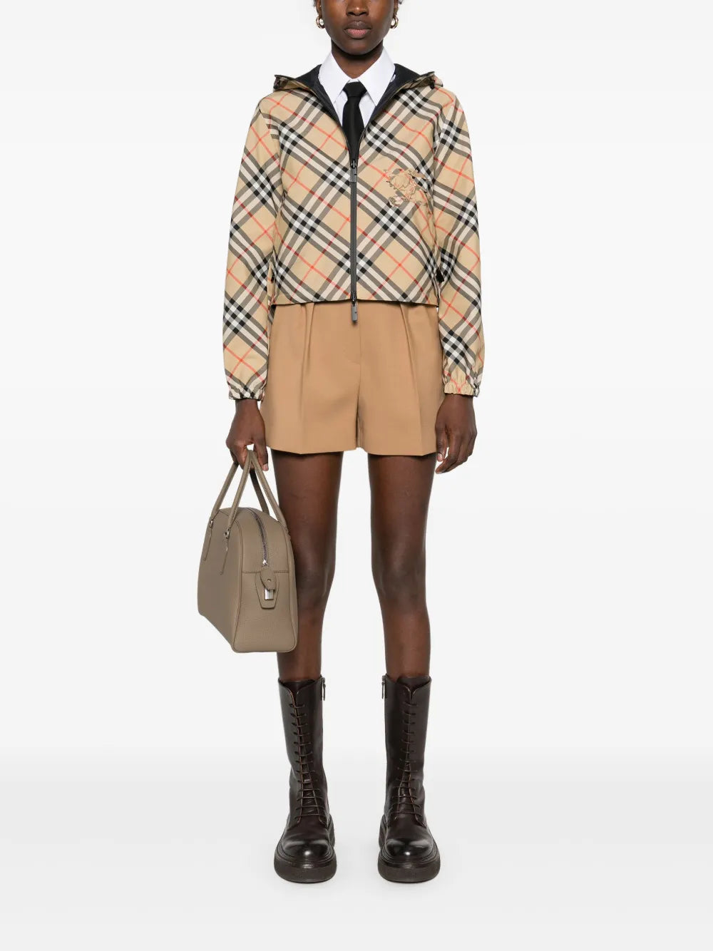 Vintage Check Hooded Jacket