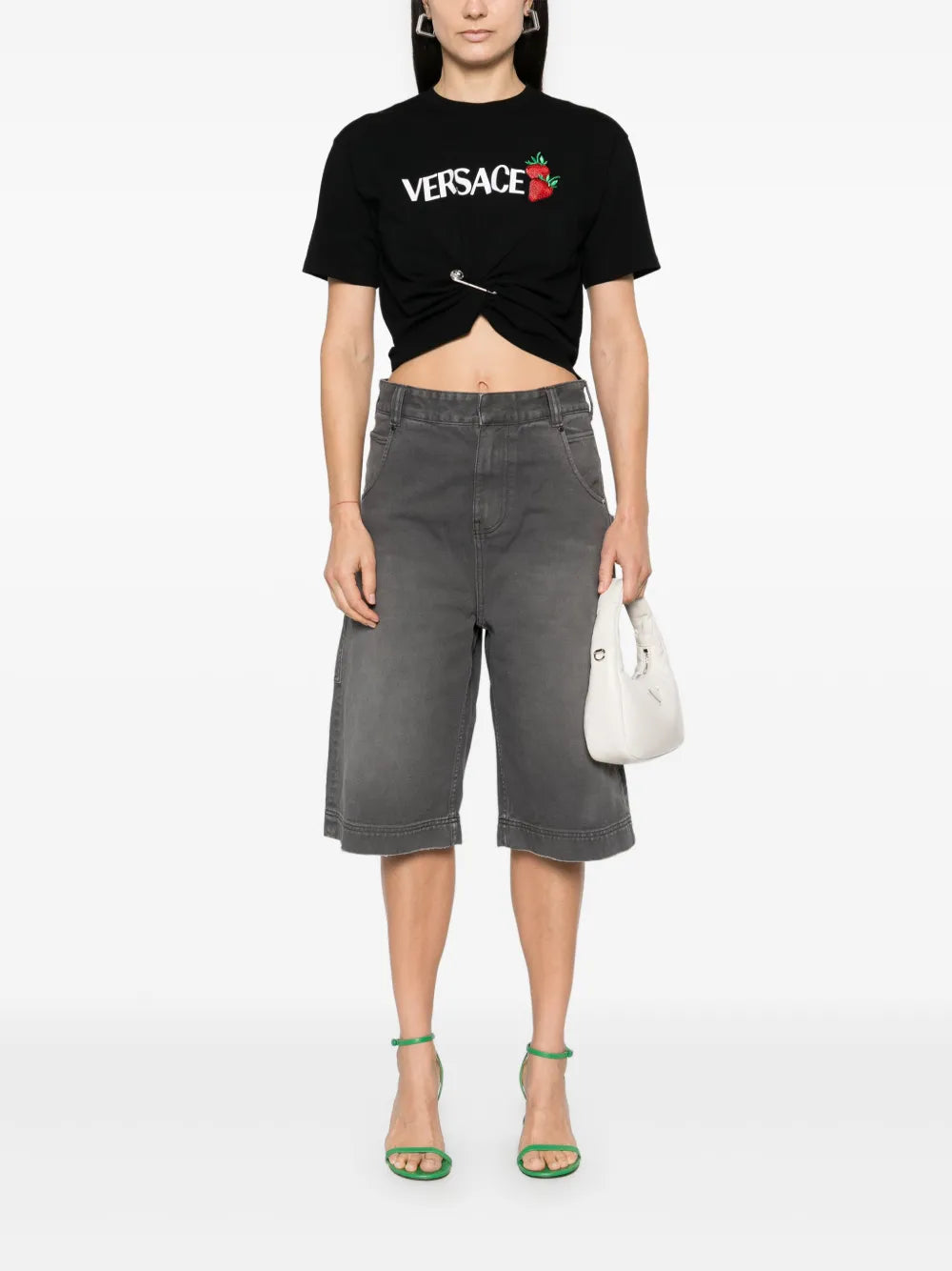 Strawberry Logo Twist Crop T-Shirt