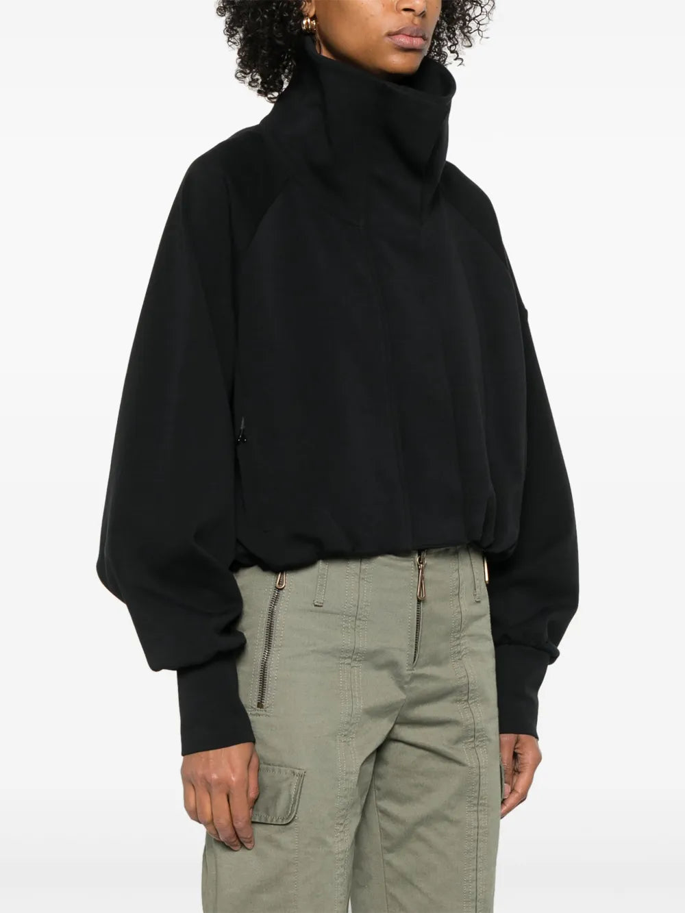 Cropped High-Neck Jacket