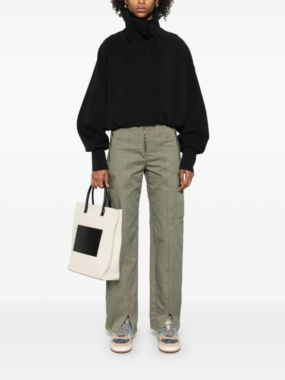 Cropped High-Neck Jacket
