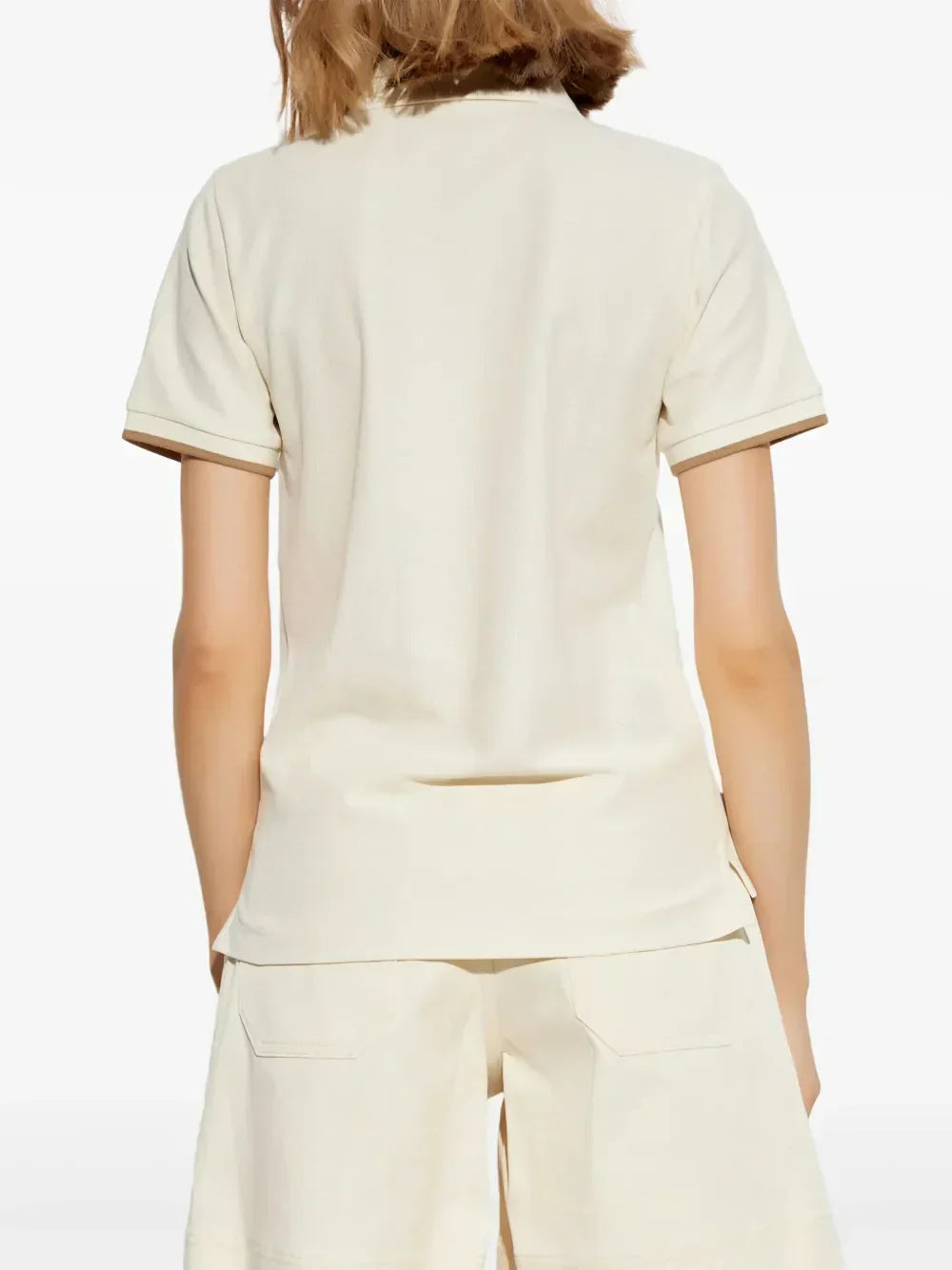 Women’s Cream Polo Shirt with Signature Logo
