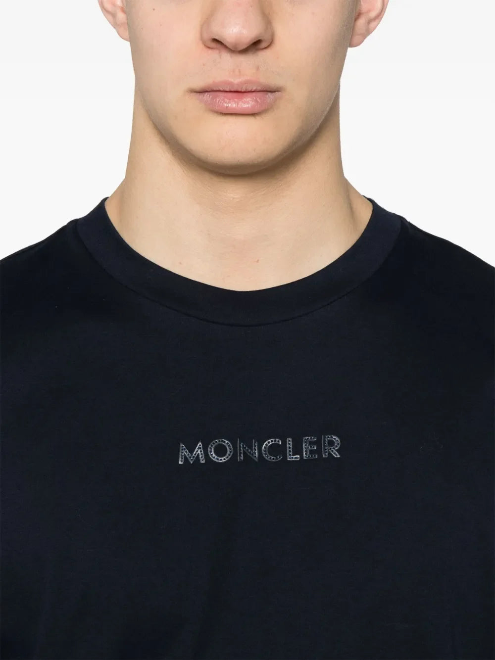 Navy Blue Logo Lettering T-Shirt