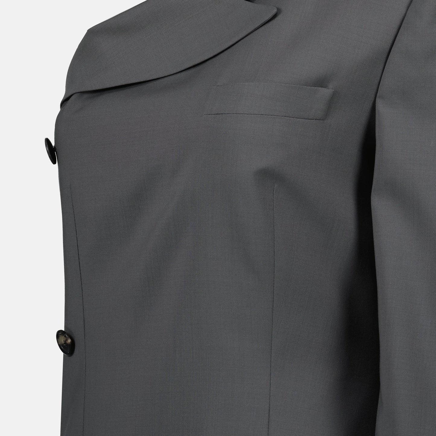 Asymmetric Double-Breasted Tailored Dress