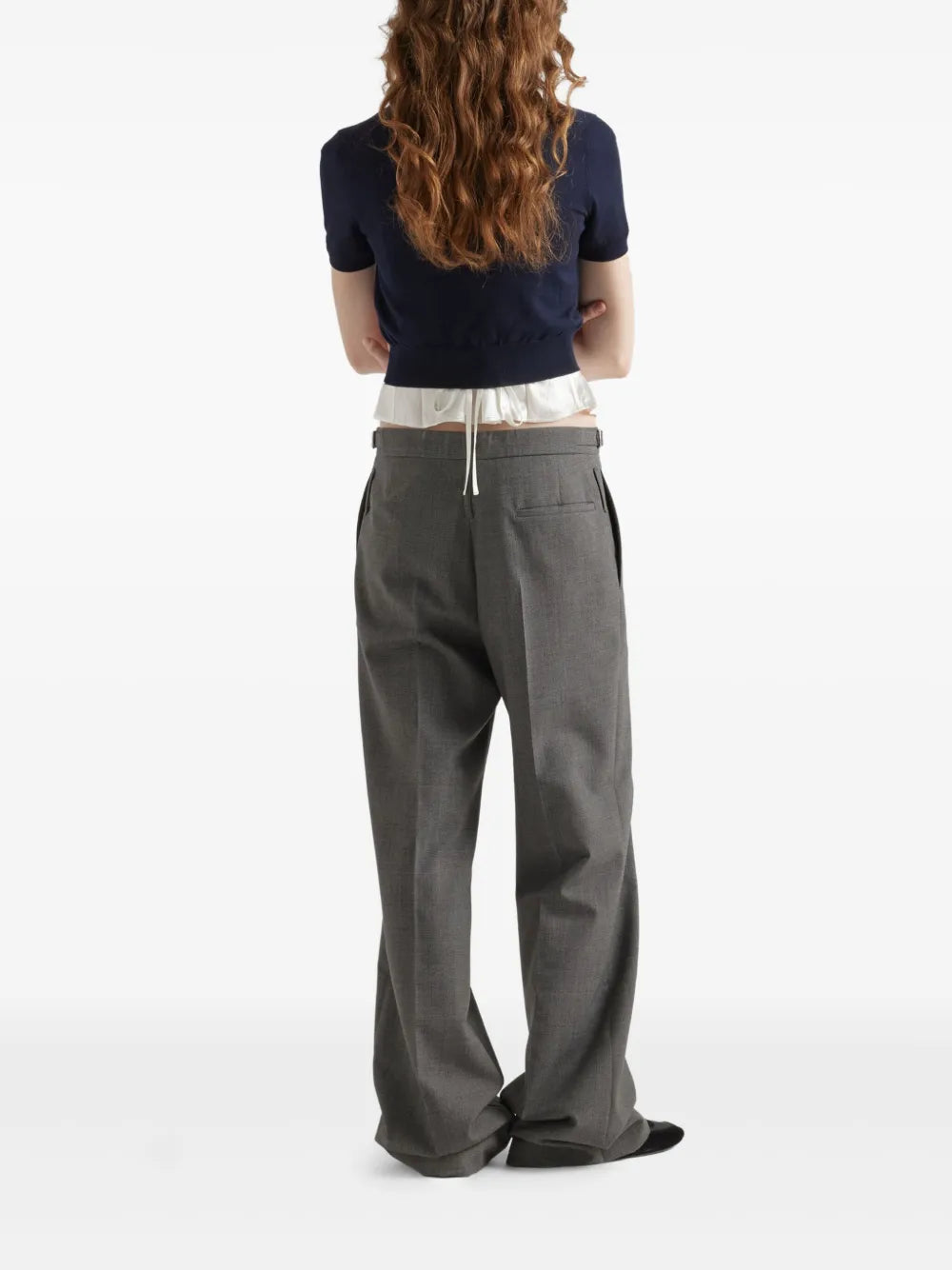 Tailored Flared Wool Trousers