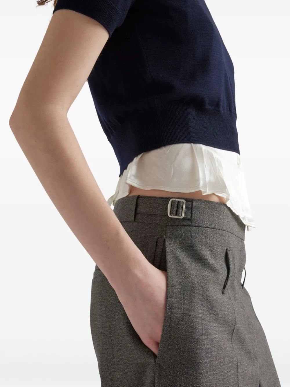 Tailored Flared Wool Trousers