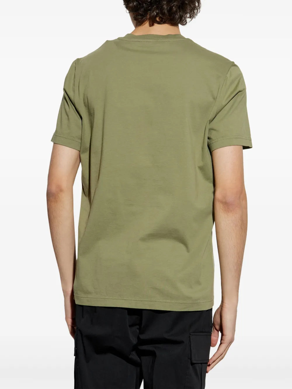 Faded Khaki Logo Pattern T-Shirt