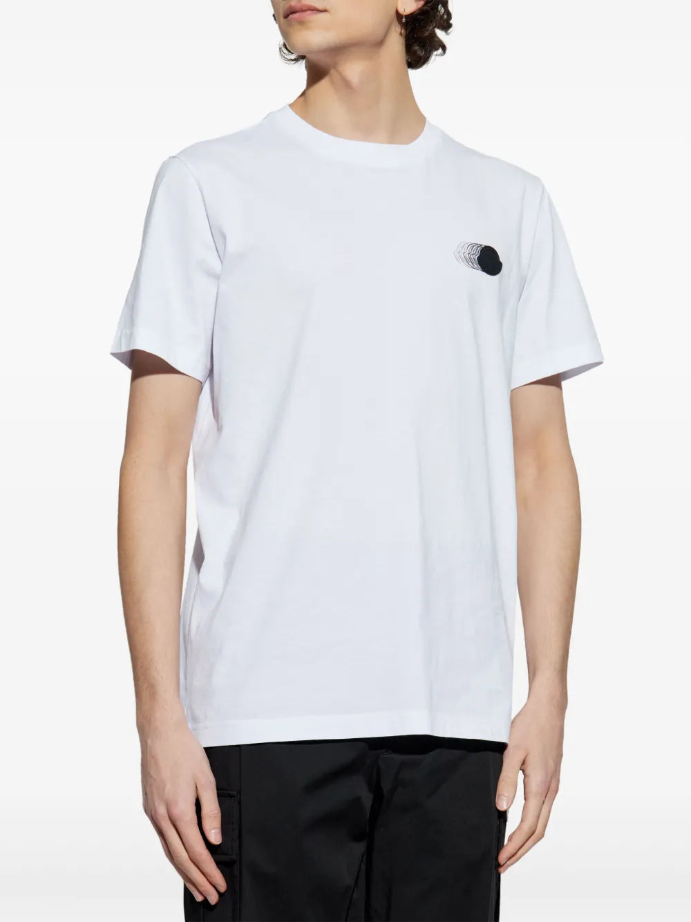 White Faded Logo Print T-Shirt