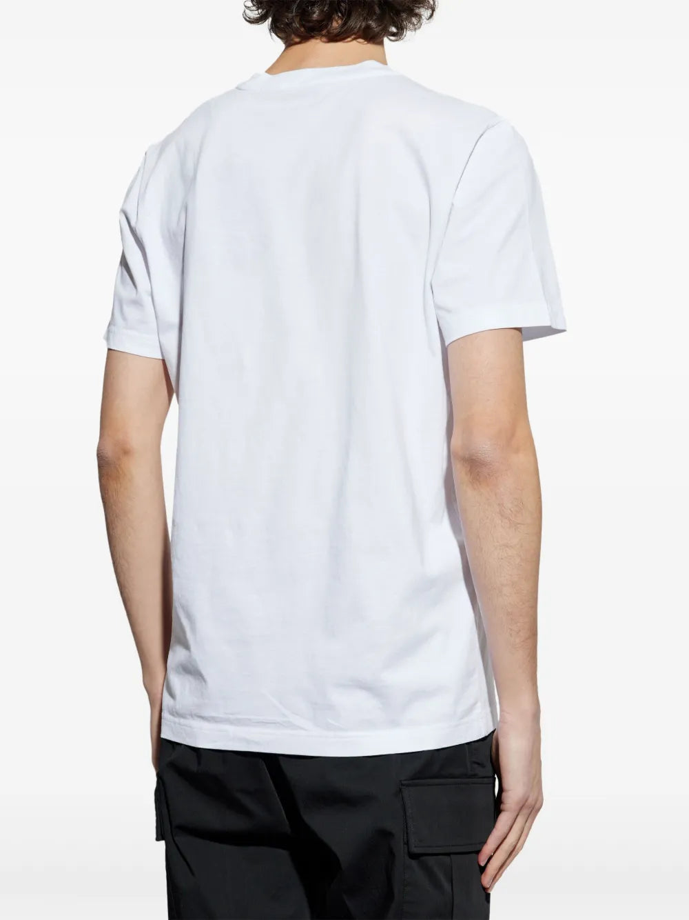 White Faded Logo Print T-Shirt