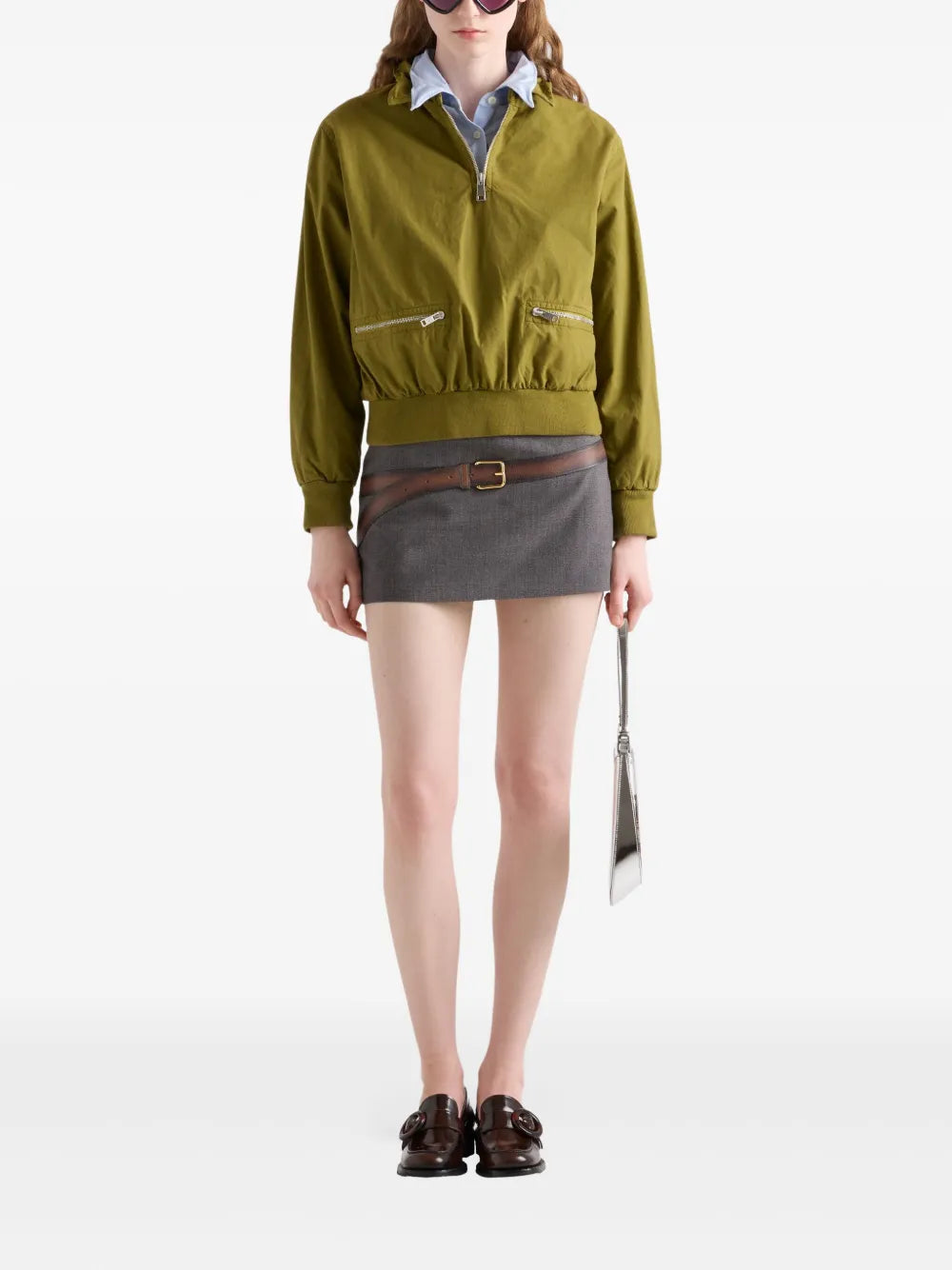 Cropped Zip-Pocket Jacket