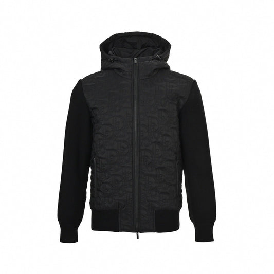 Oblique Quilted Hybrid Hoodie