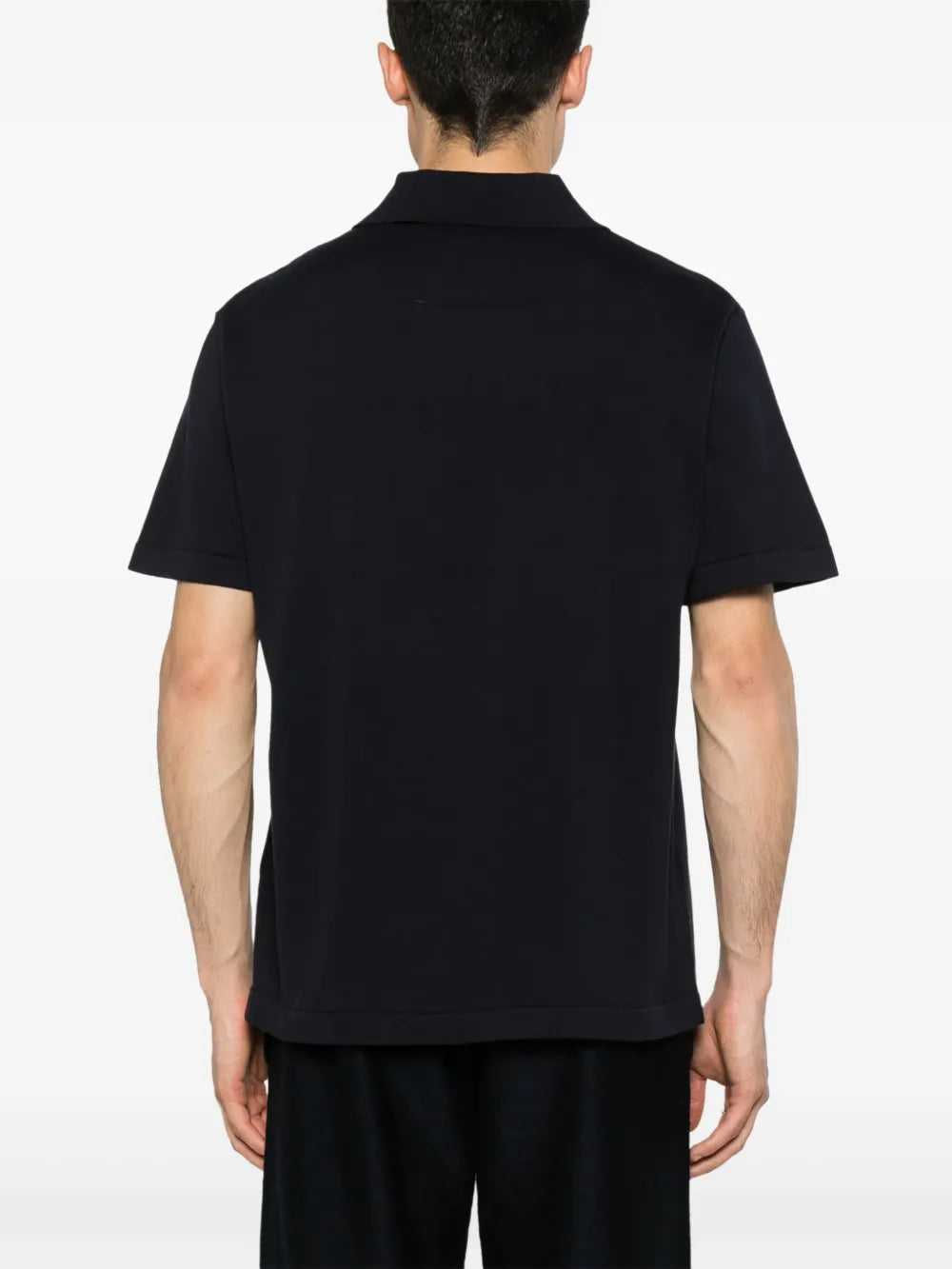 Givenchy Navy Polo Shirt with Embroidered Monogram Logo