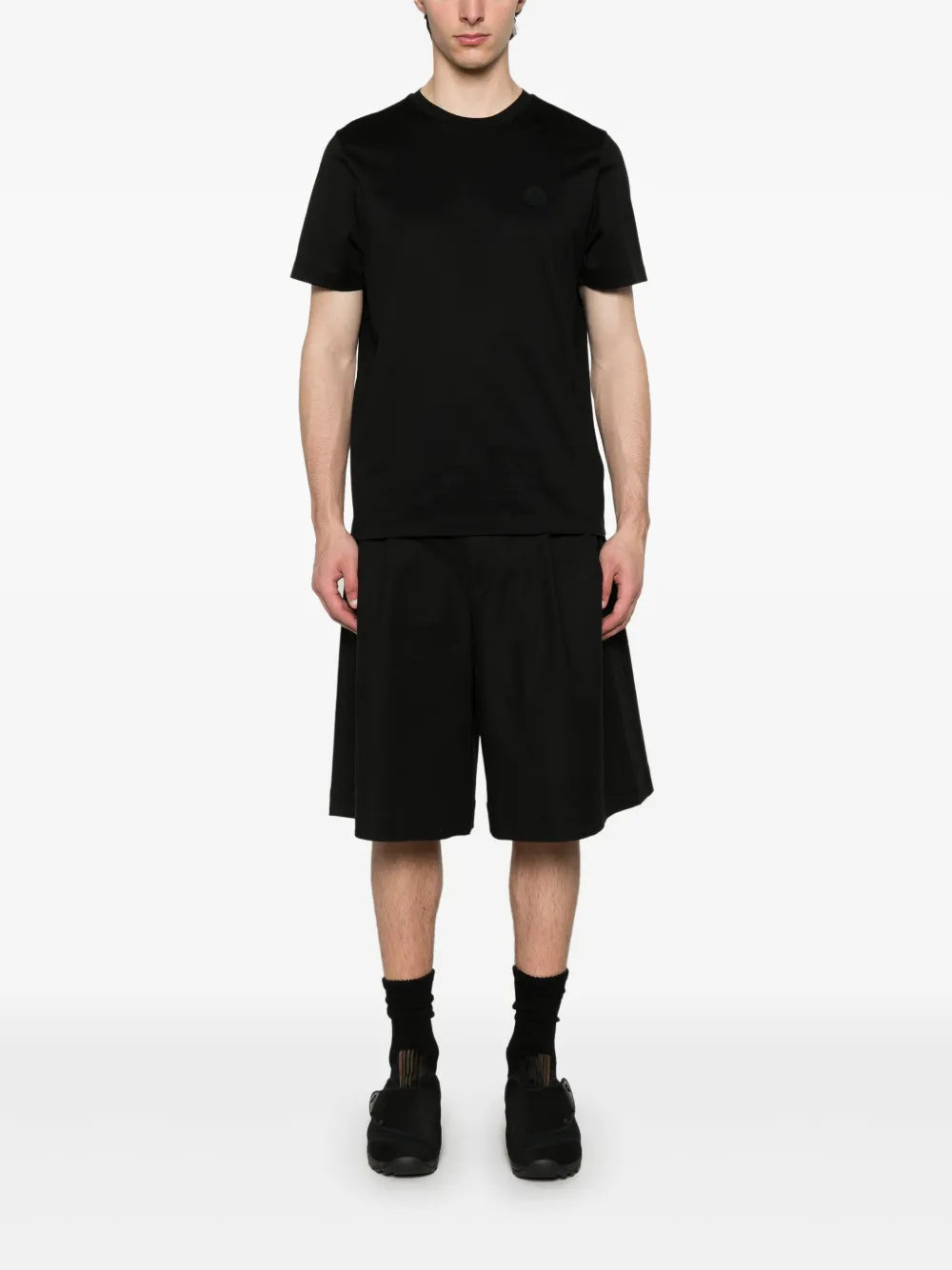Black Vertical Logo T-Shirt