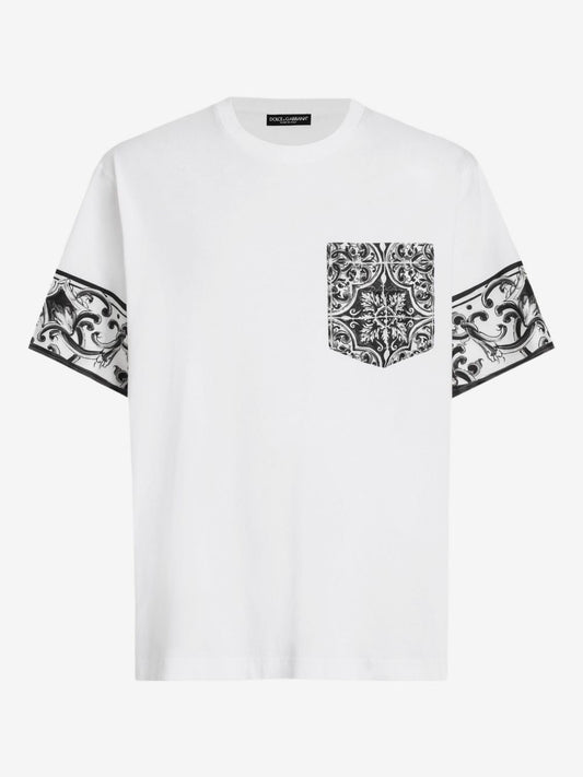 Majolica-print T-shirt