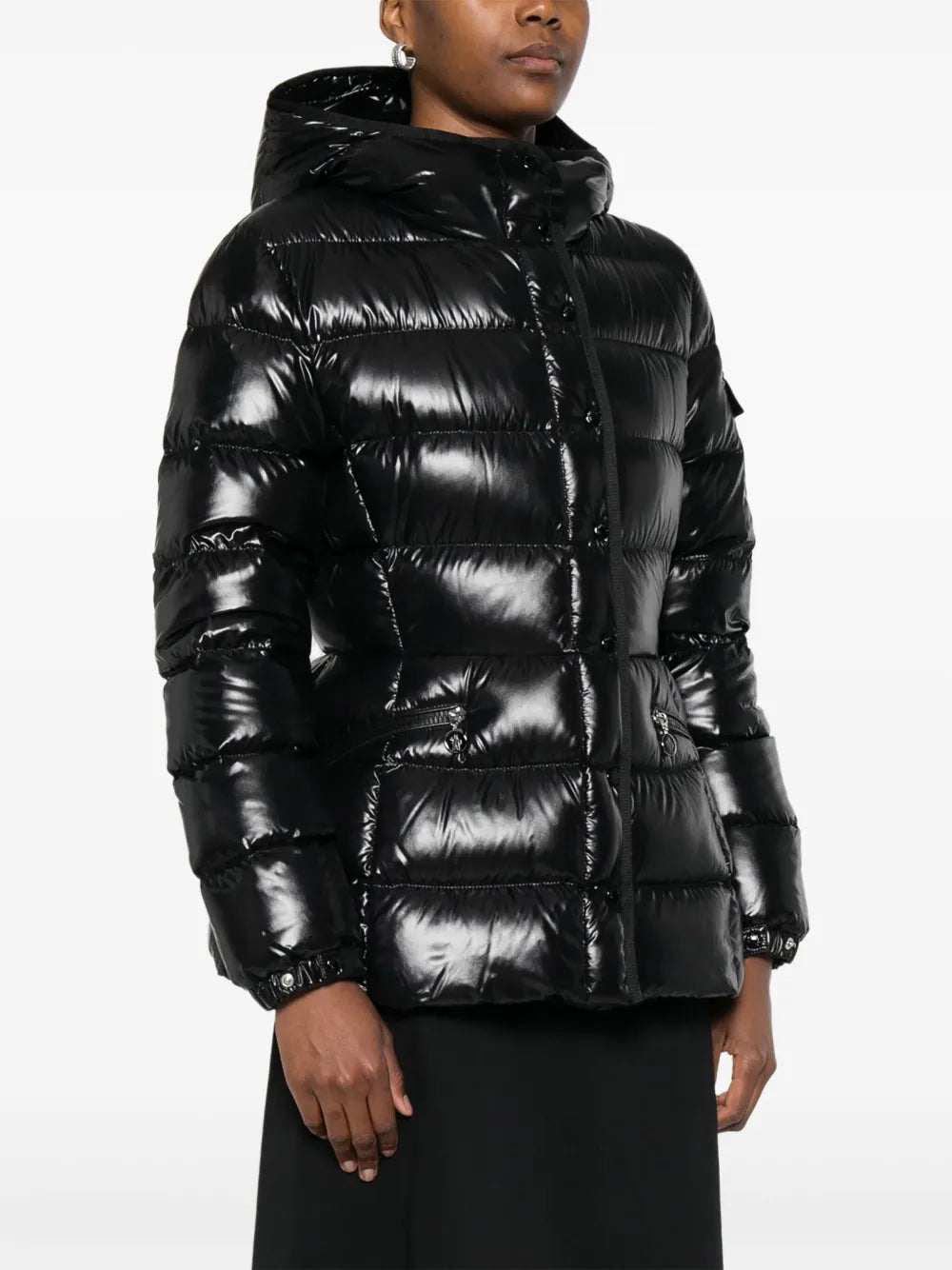 Glossy Hooded Puffer Jacket