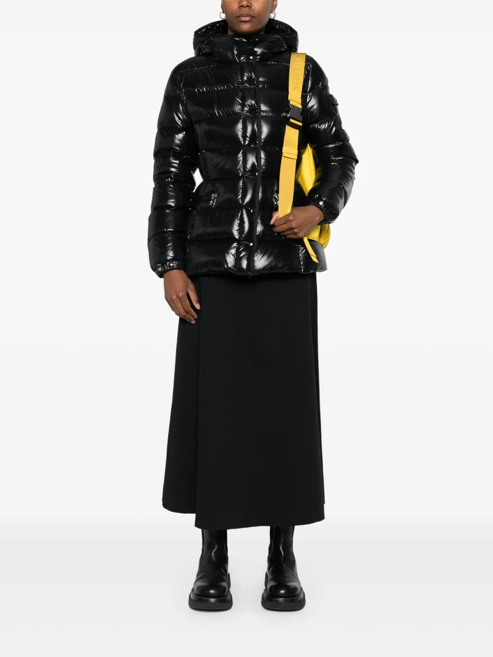 Glossy Hooded Puffer Jacket
