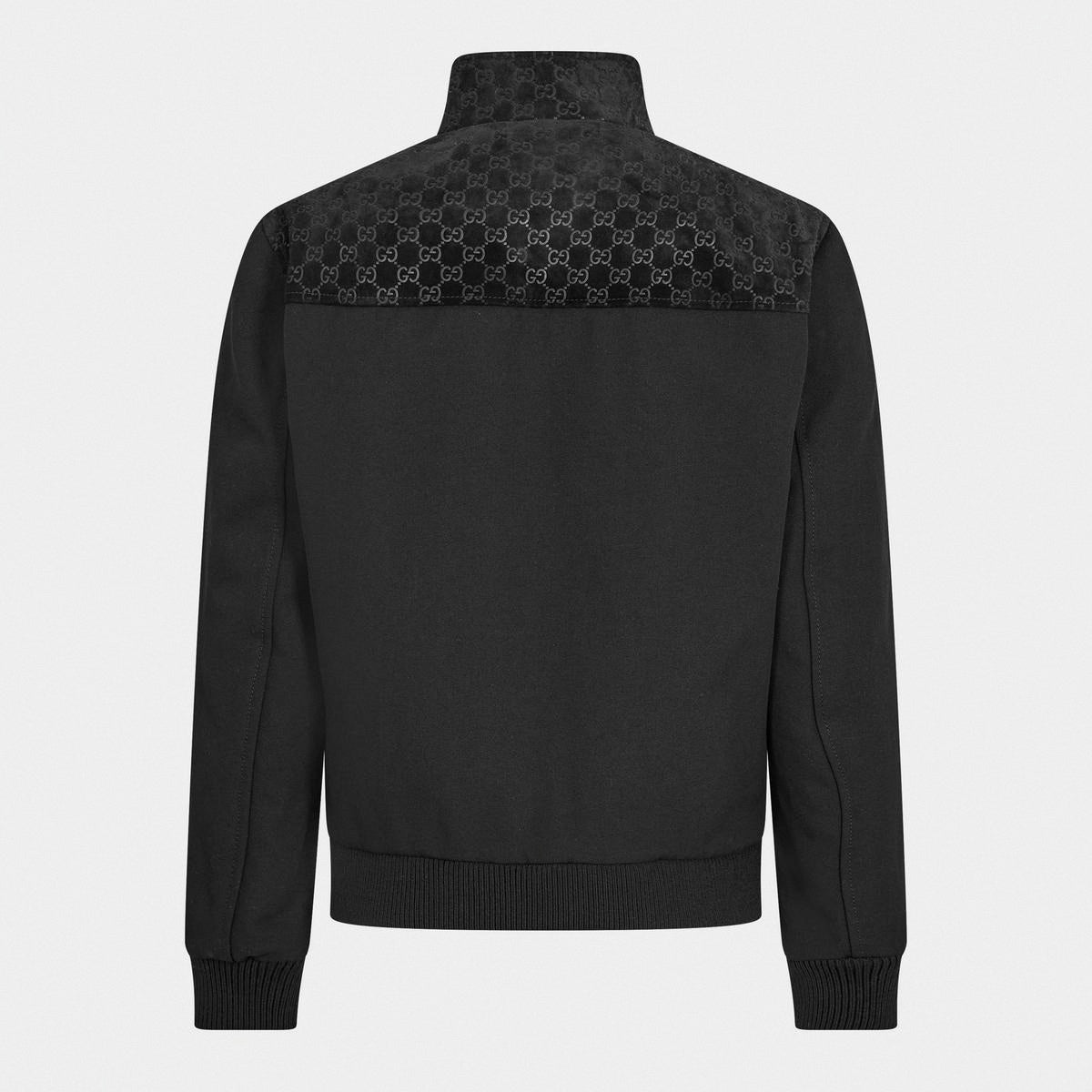 GG Jacquard Zip-Up Jacket in Black