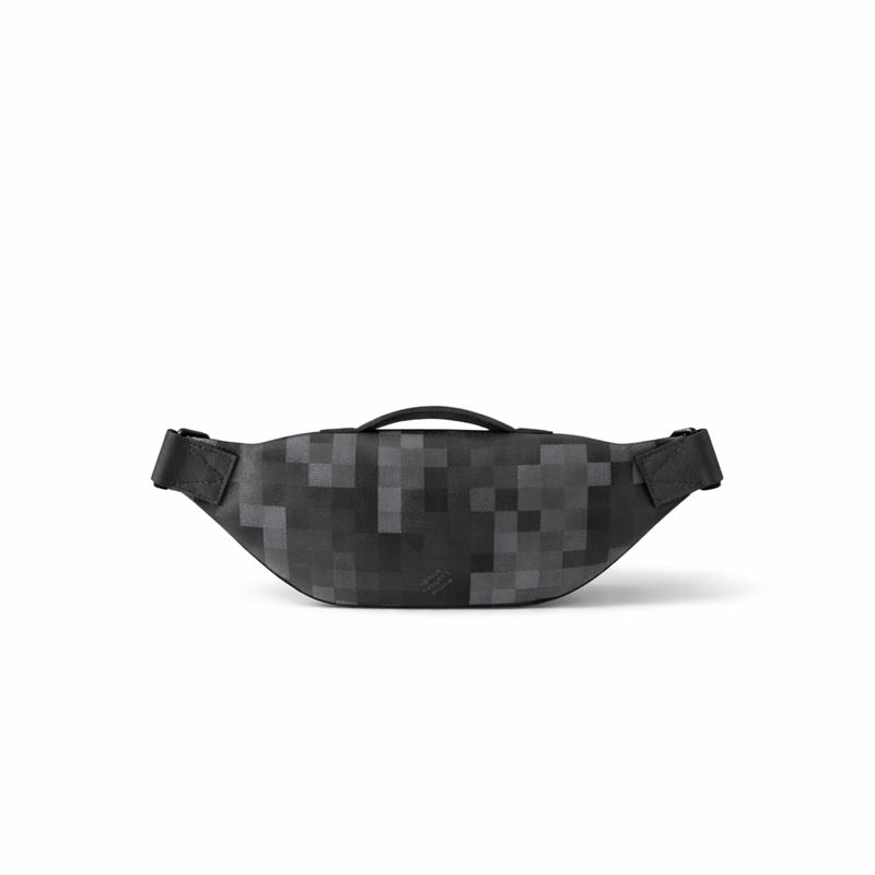 Damier Graphite Pixel Belt Bag (Black/Grey)