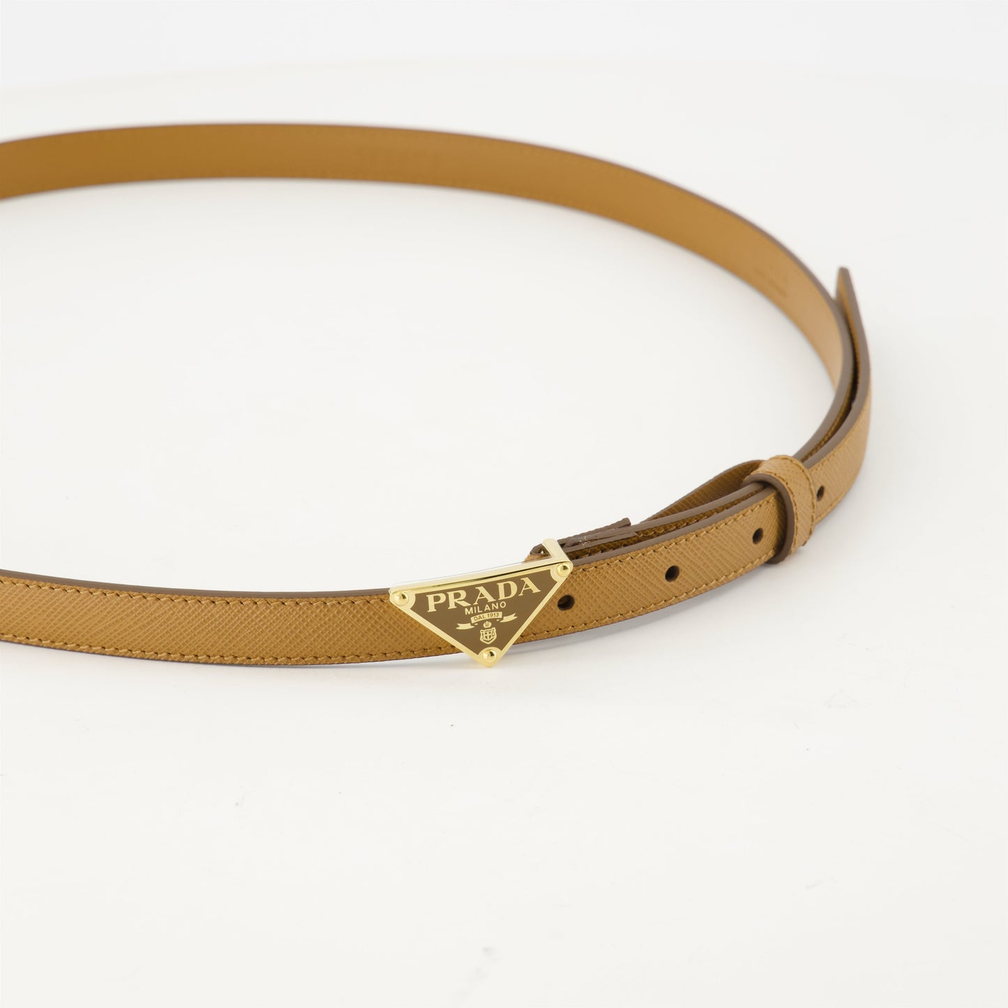 Saffiano Leather Belt – Tan