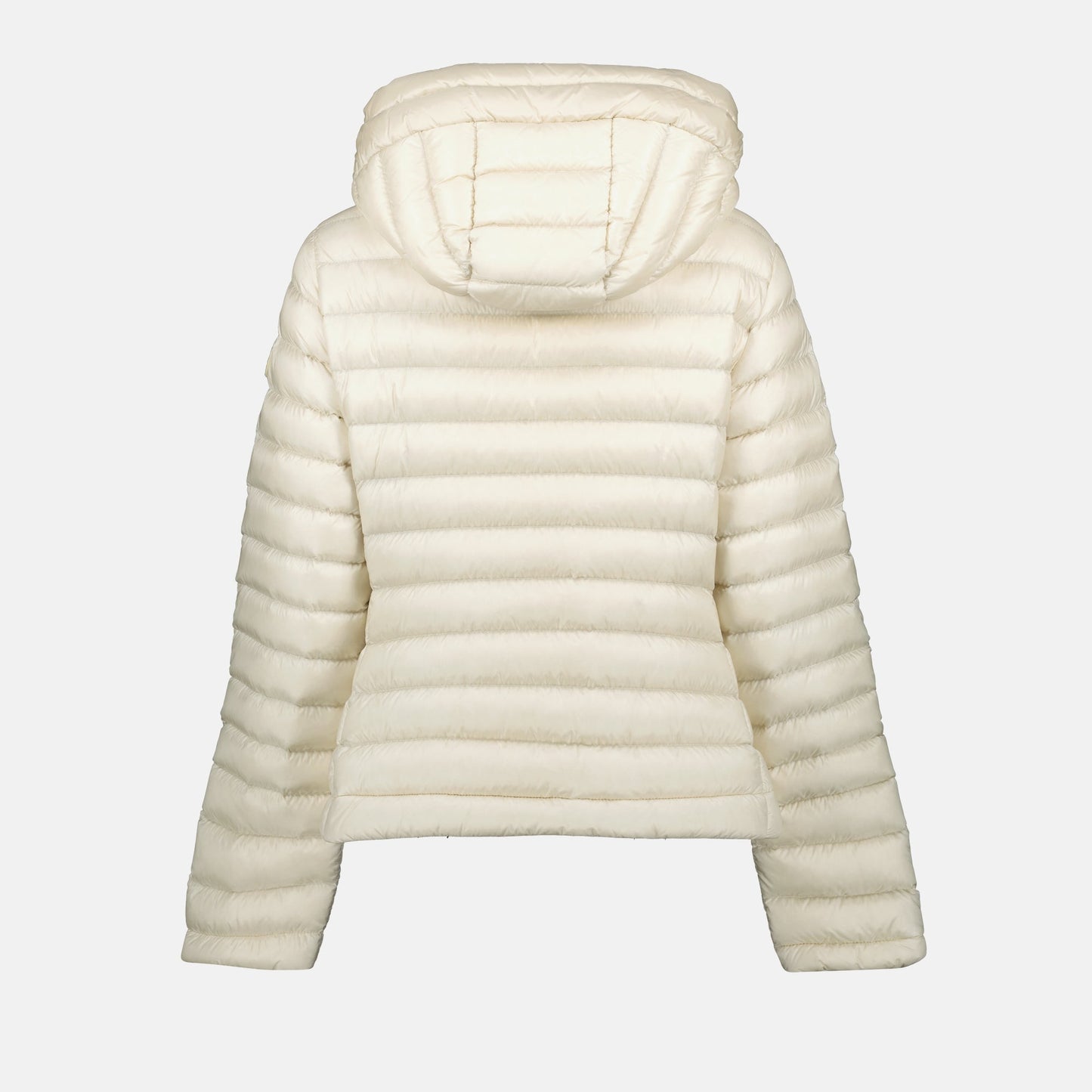 Cream Lightweight Hooded Down Jacket