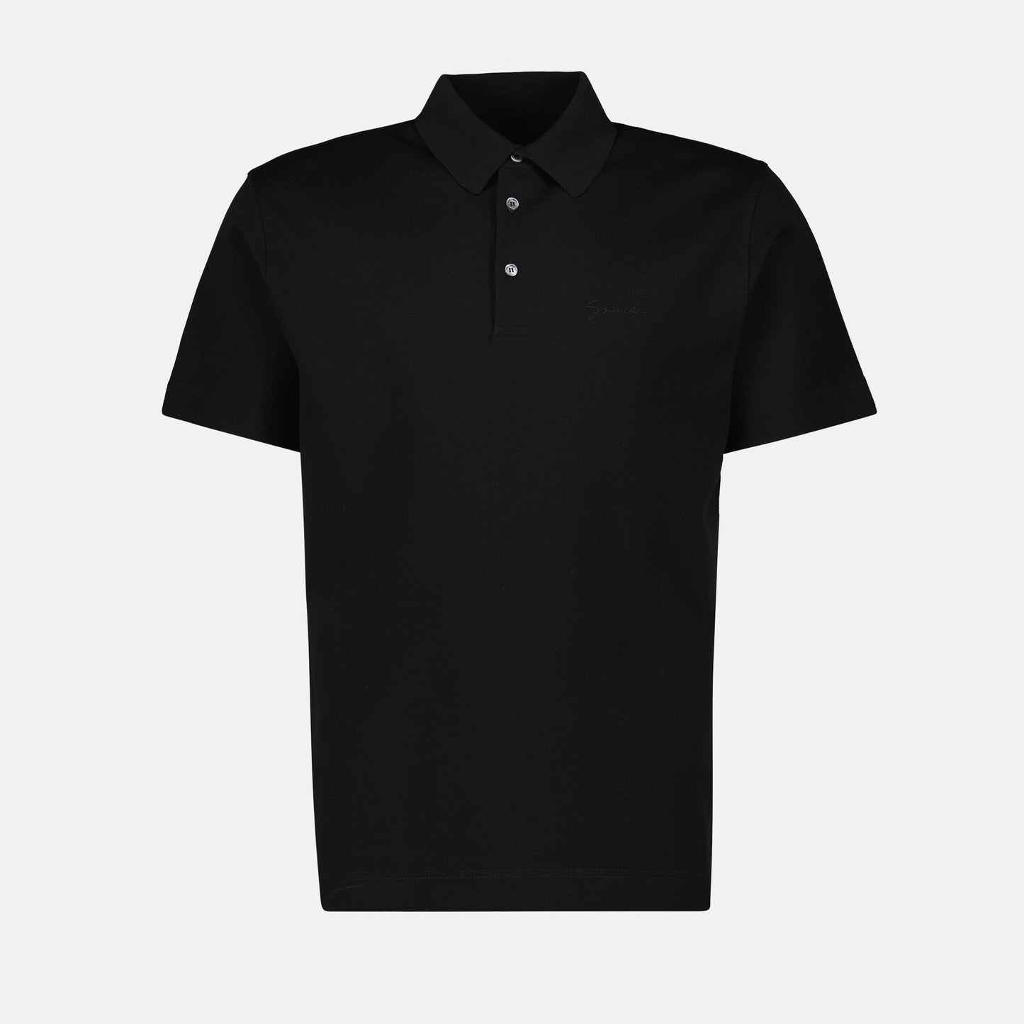 Givenchy Black Minimalist Polo Shirt with Signature Logo