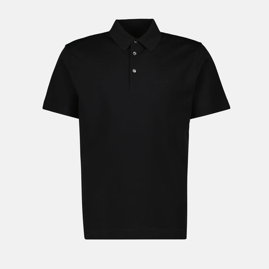 Givenchy Black Minimalist Polo Shirt with Signature Logo
