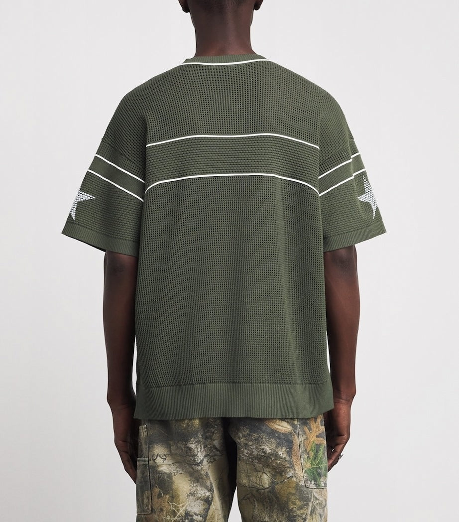 Technical Knitted Logo Oversized T-Shirt