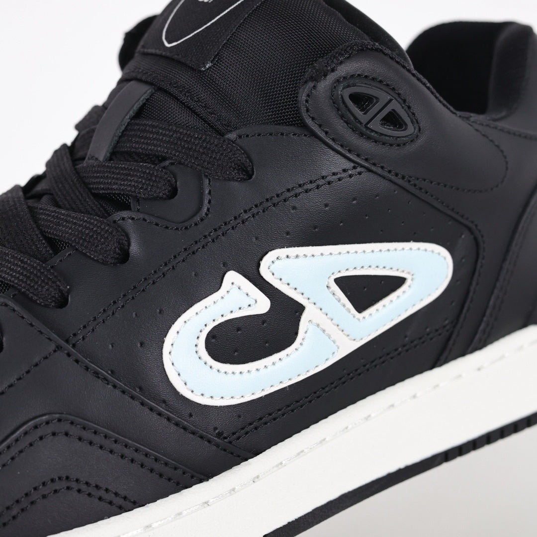 B57 Low-Top Sneaker – Black with Ice Blue CD Signature