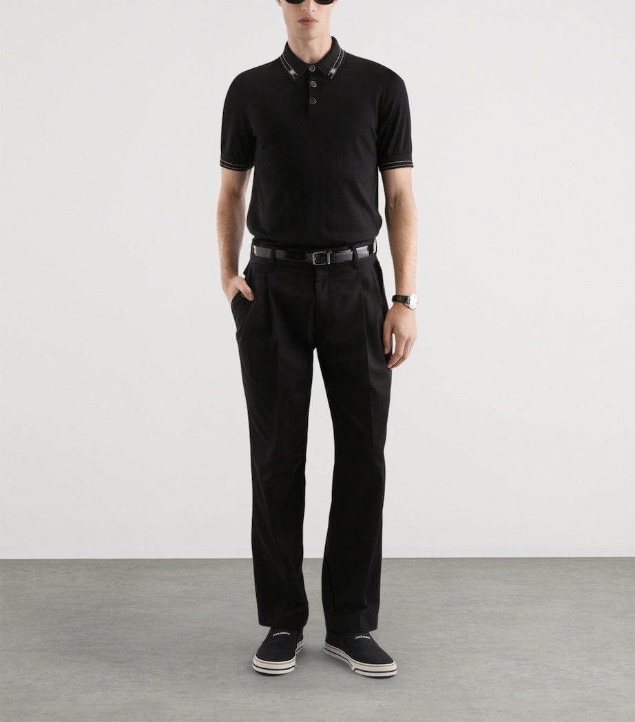 Silk Backstitched Polo Shirt