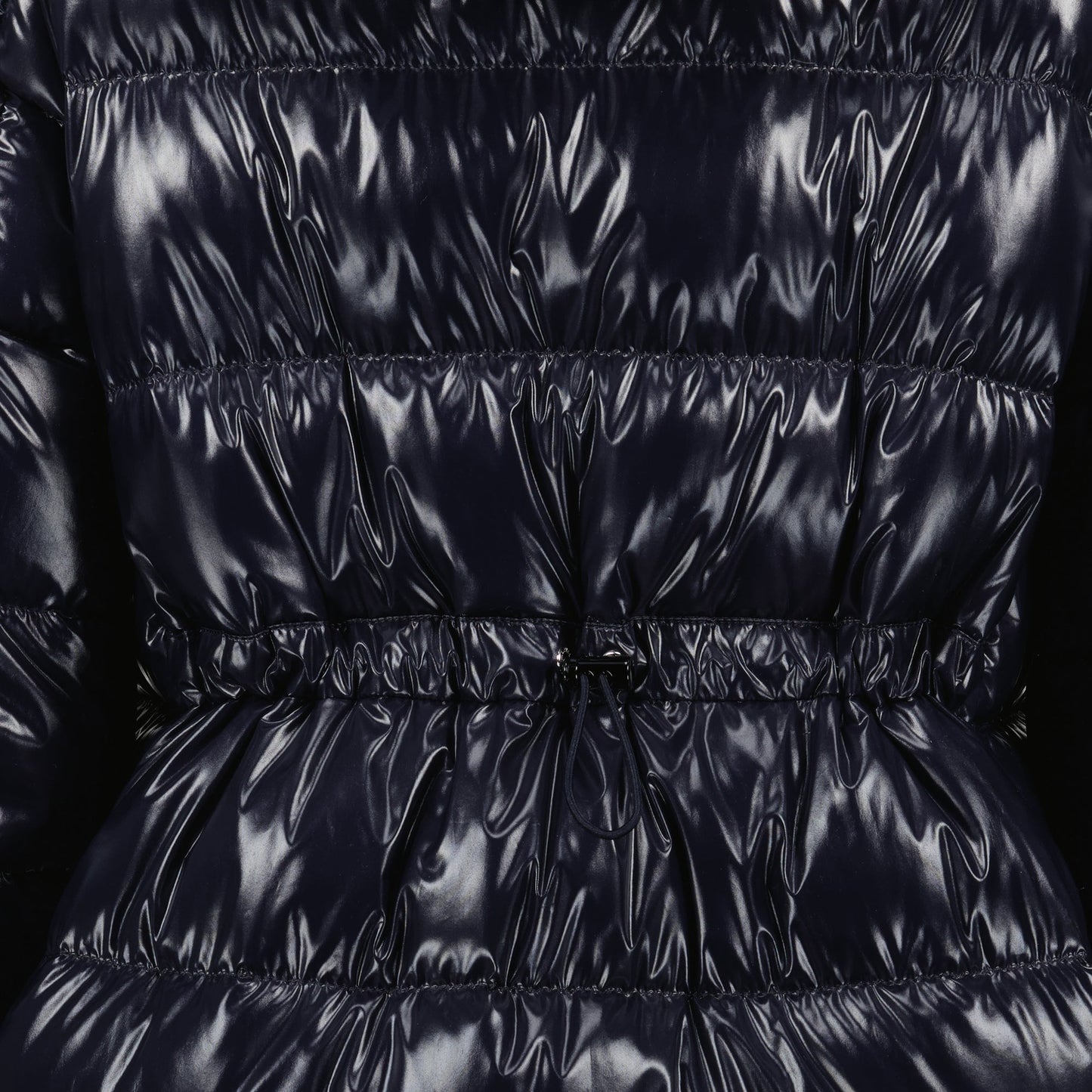 Glossy Hooded Long Puffer Coat