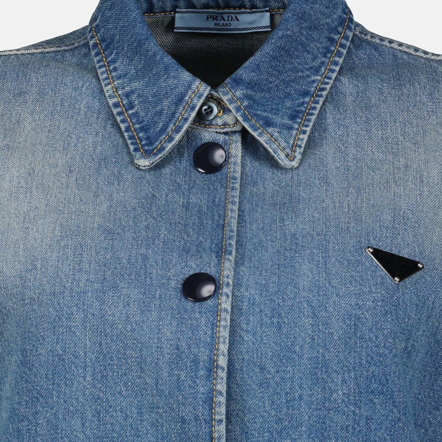 Cropped Denim Cape Jacket