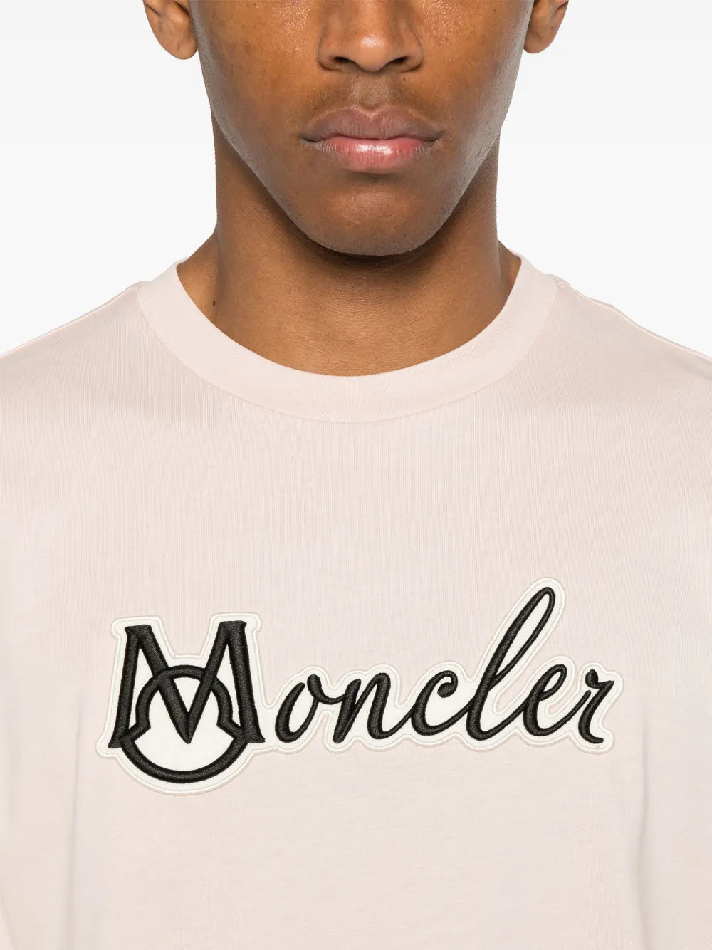 Light Pink Embroidered Logo T-Shirt
