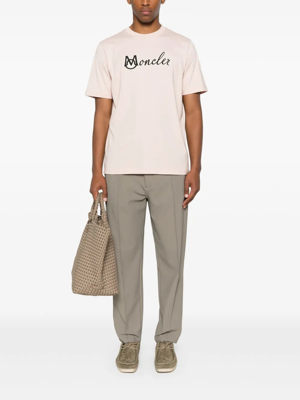 Light Pink Embroidered Logo T-Shirt