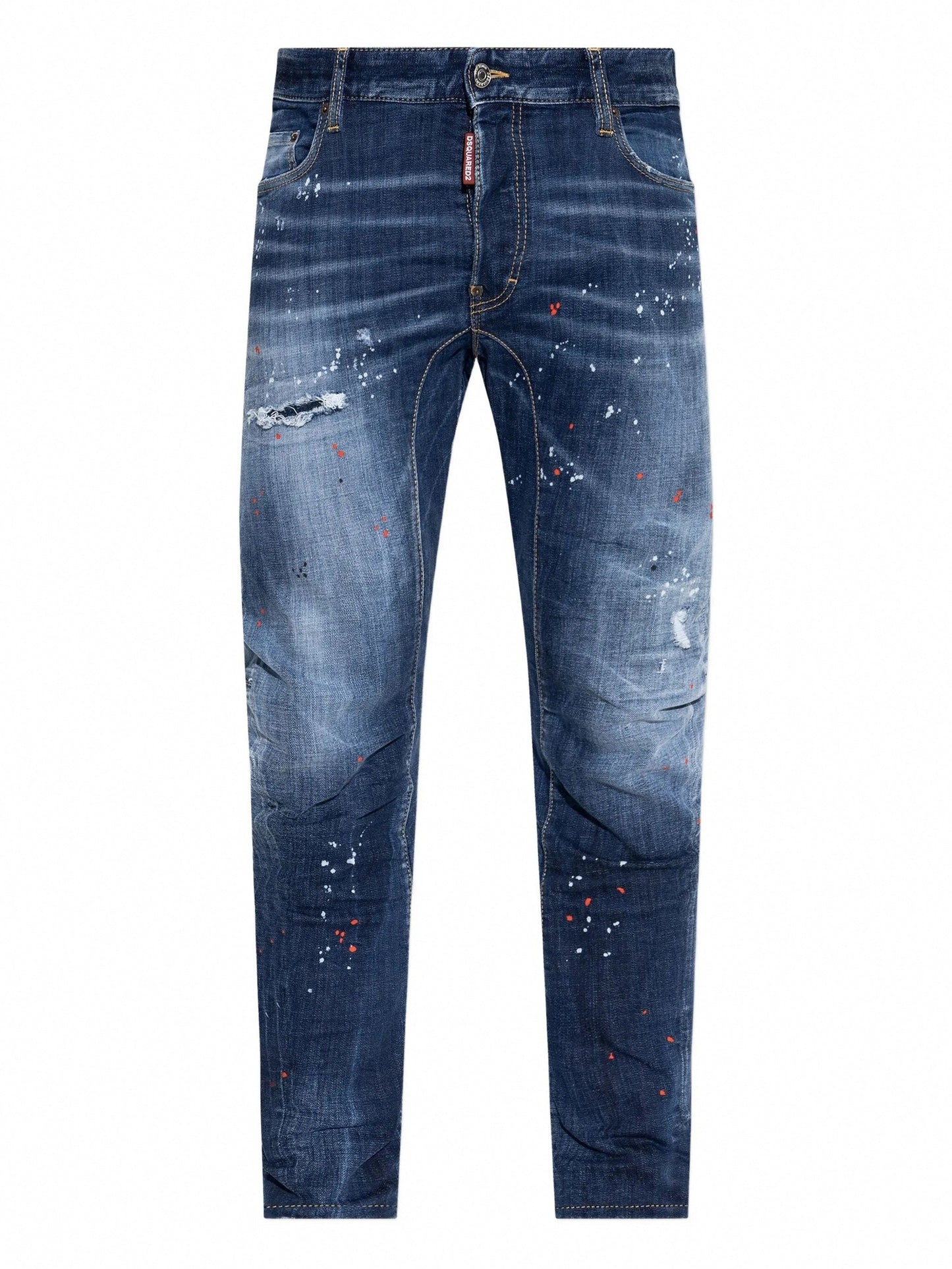 Distressed Cotton Jeans
