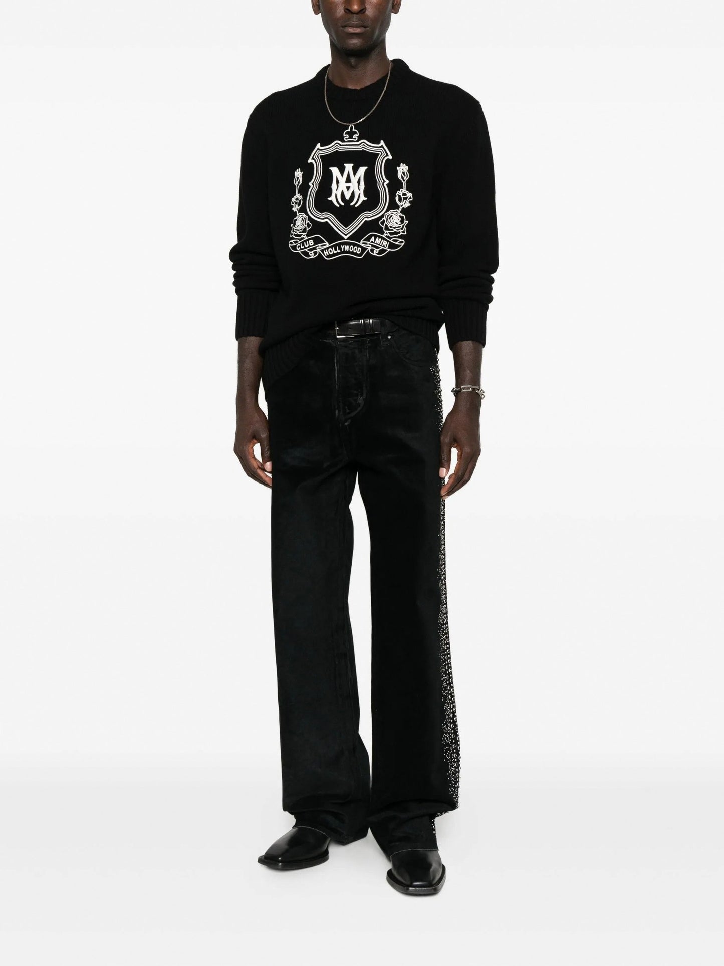 Club Hollywood Crest-Print Cotton Sweatshirt