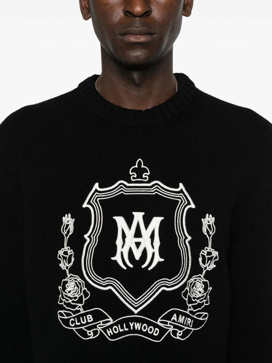 Club Hollywood Crest-Print Cotton Sweatshirt