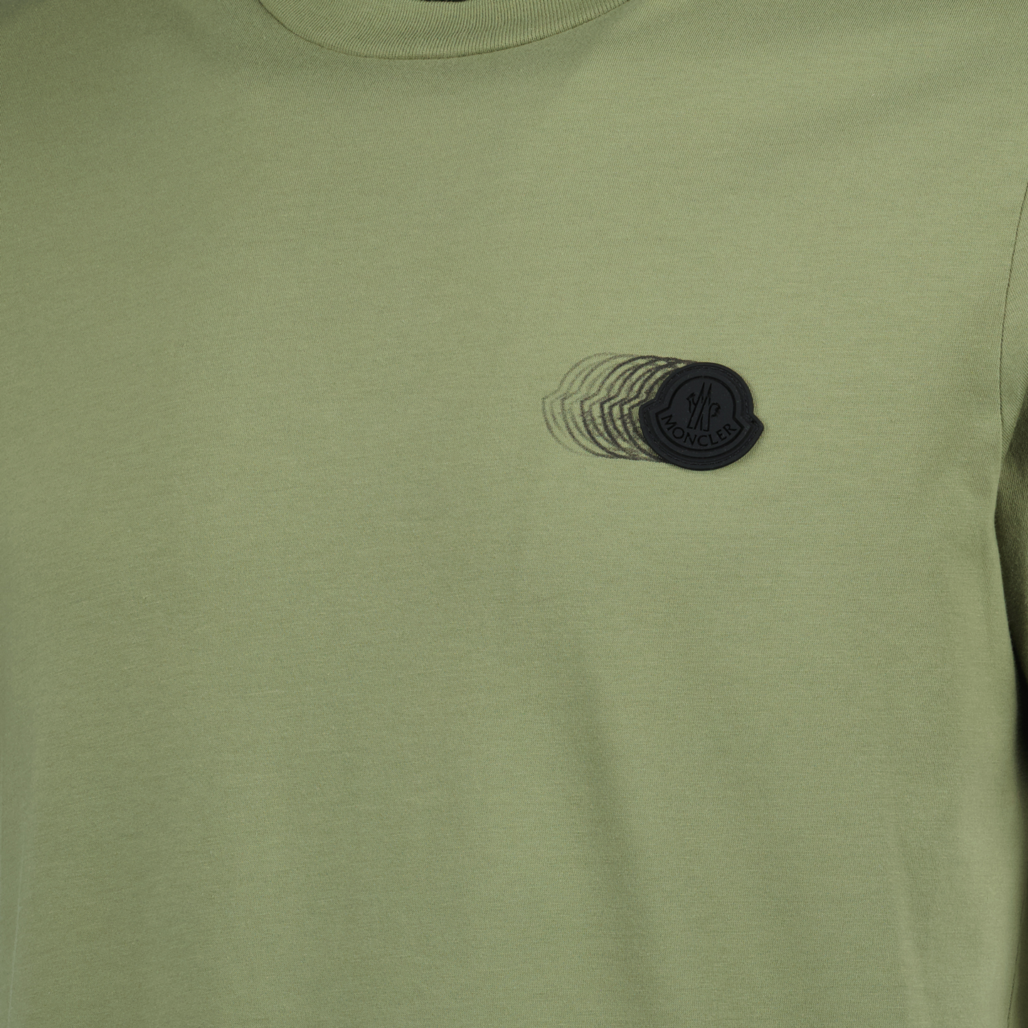 Faded Khaki Logo Pattern T-Shirt