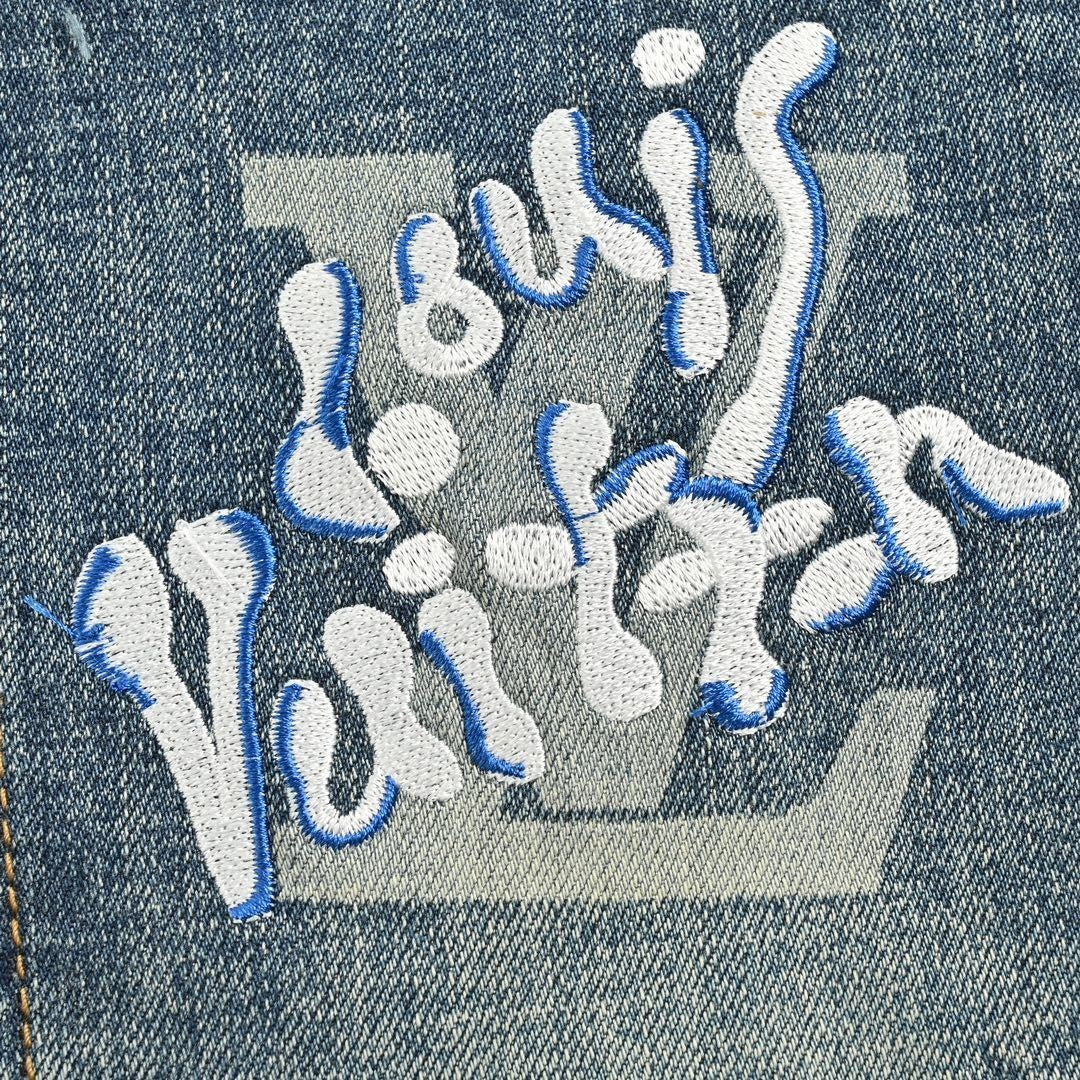 Slim-Fit Washed Denim Jeans with Embroidered Back Detail