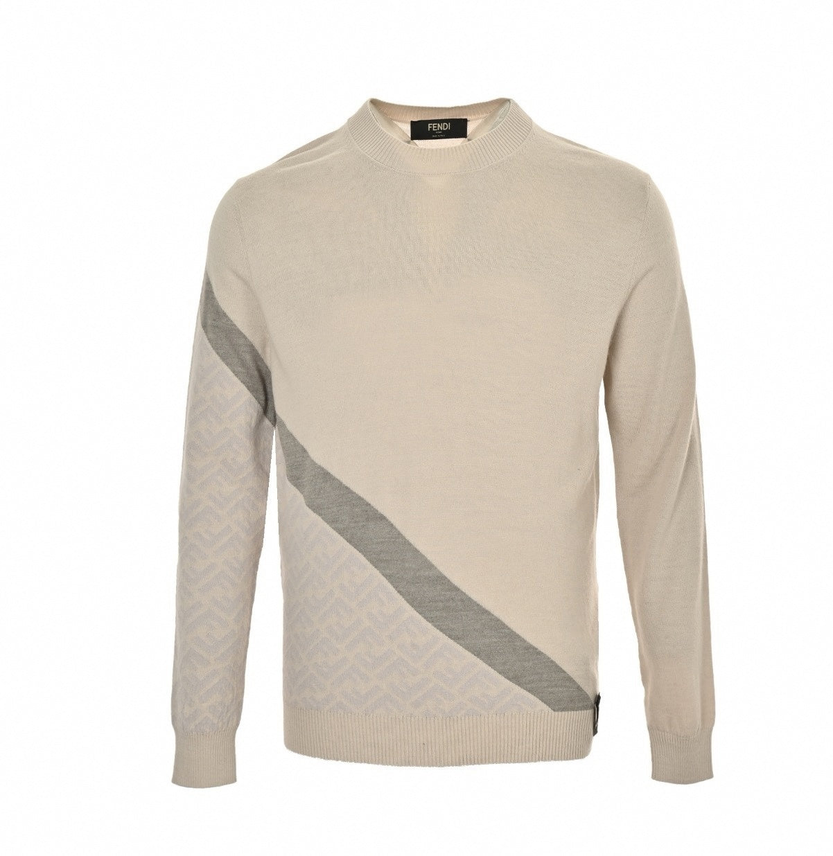 Diagonal FF Motif Wool Sweater