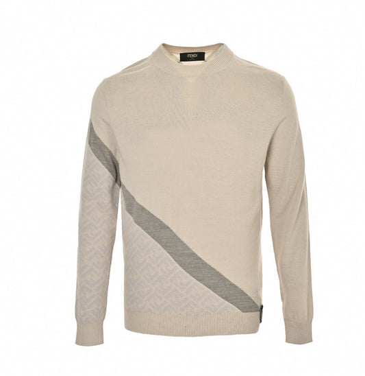 Diagonal FF Motif Wool Sweater