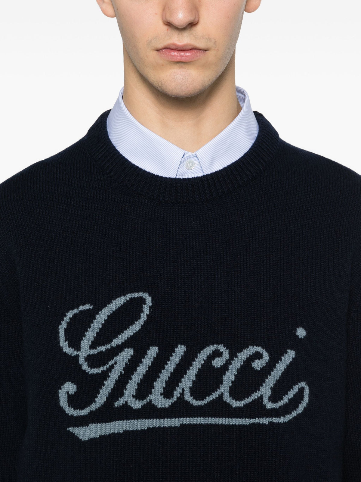 Logo-Detail Crewneck Sweater