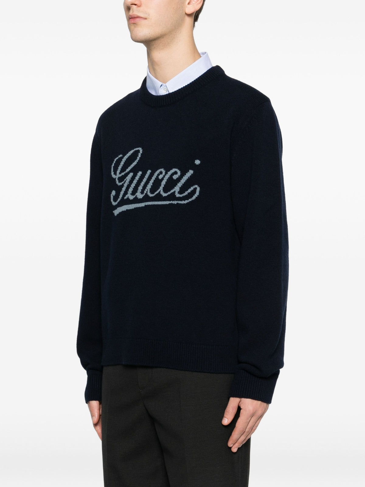 Logo-Detail Crewneck Sweater